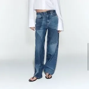 Zara | Jeans | Zara Zw Patchwork Jeans New | Poshmark
